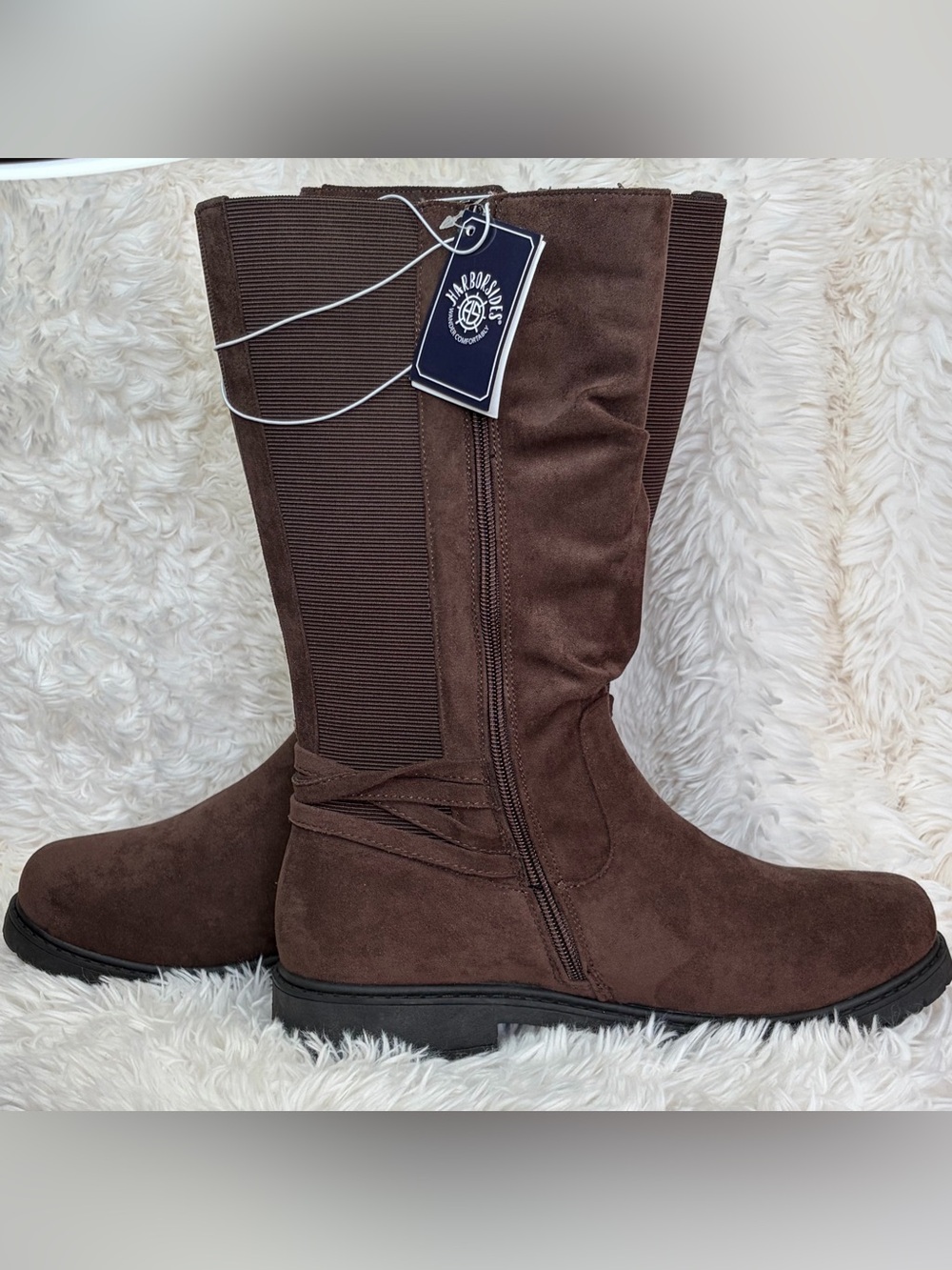 Harborsides Comfort Stretch Tall Dark Brown Women’s Boots